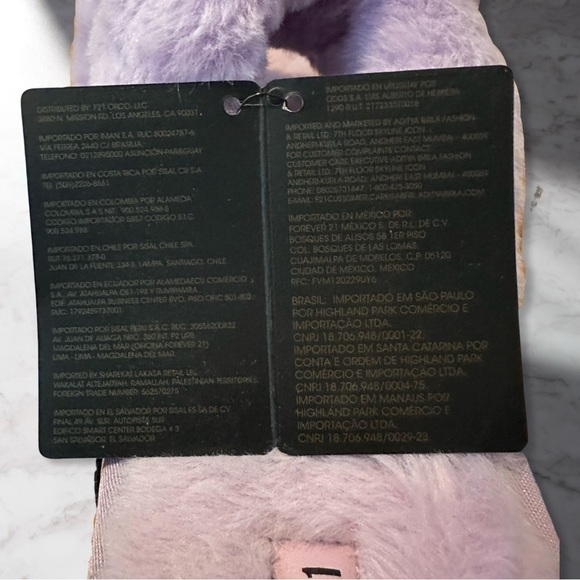 Forever 21 Lavender Faux Fur Criss-Cross Slippers W/ Rubber Soles Size L 9.5-10 - Picture 6 of 6